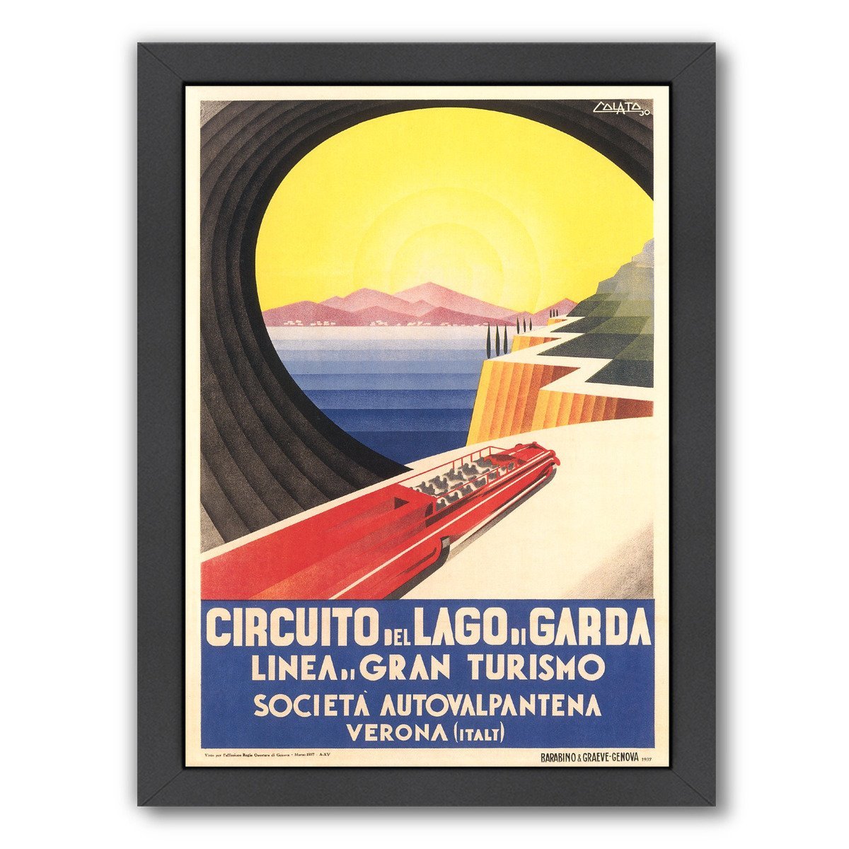 Bellagio Lake Como by Found Image Press Framed Print - Americanflat