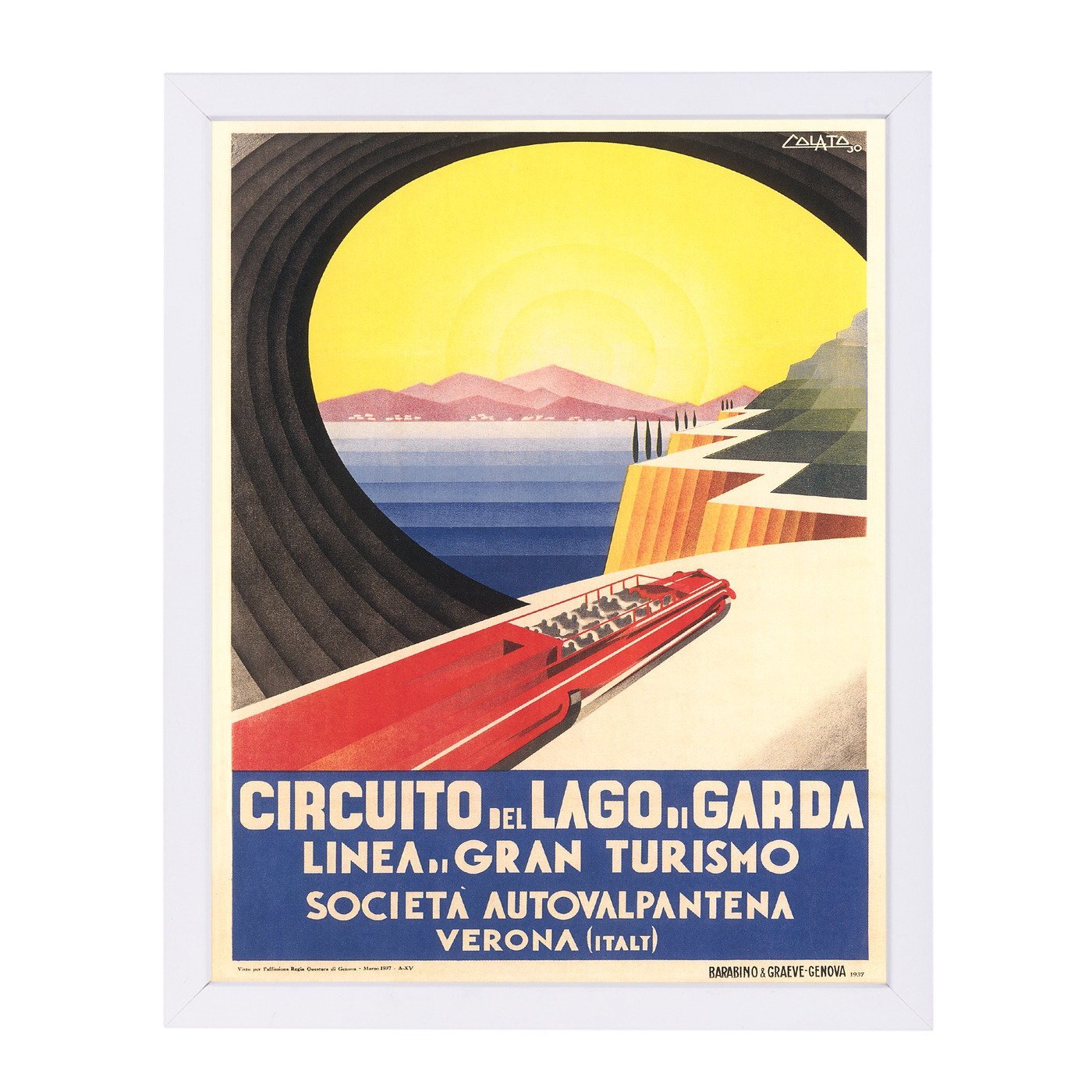 Bellagio Lake Como by Found Image Press Framed Print - Americanflat