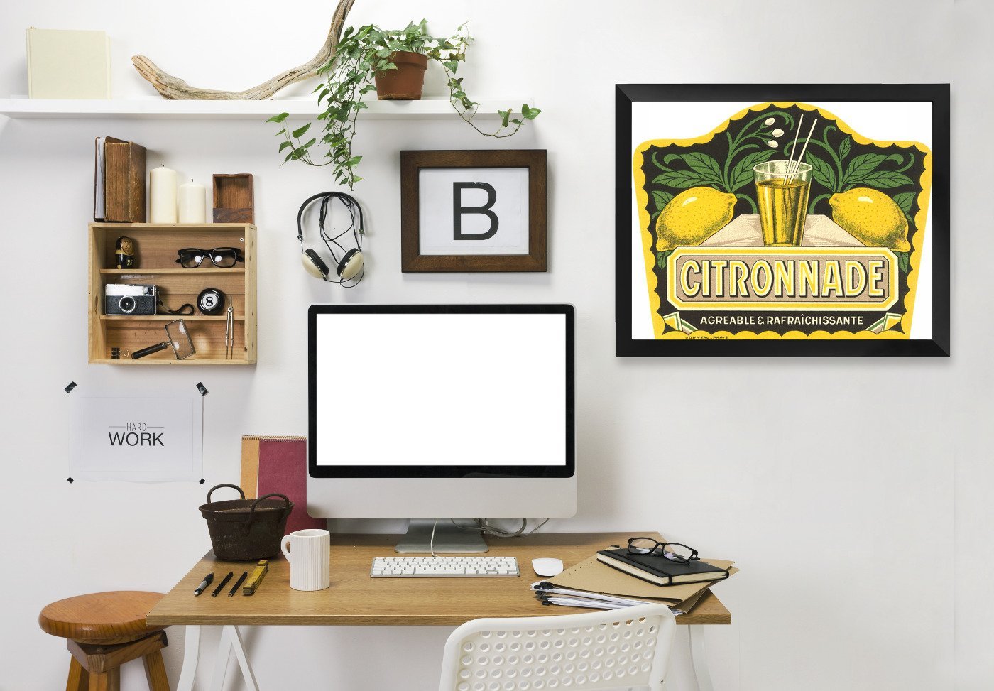 Citronnade Lemon Drink Label by Found Image Press Framed Print - Americanflat