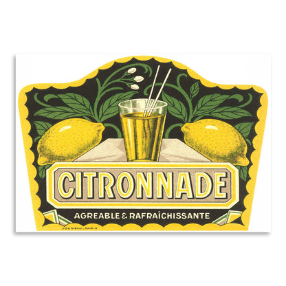 Citronnade Lemon Drink Label by Found Image Press Art Print - Art Print - Americanflat