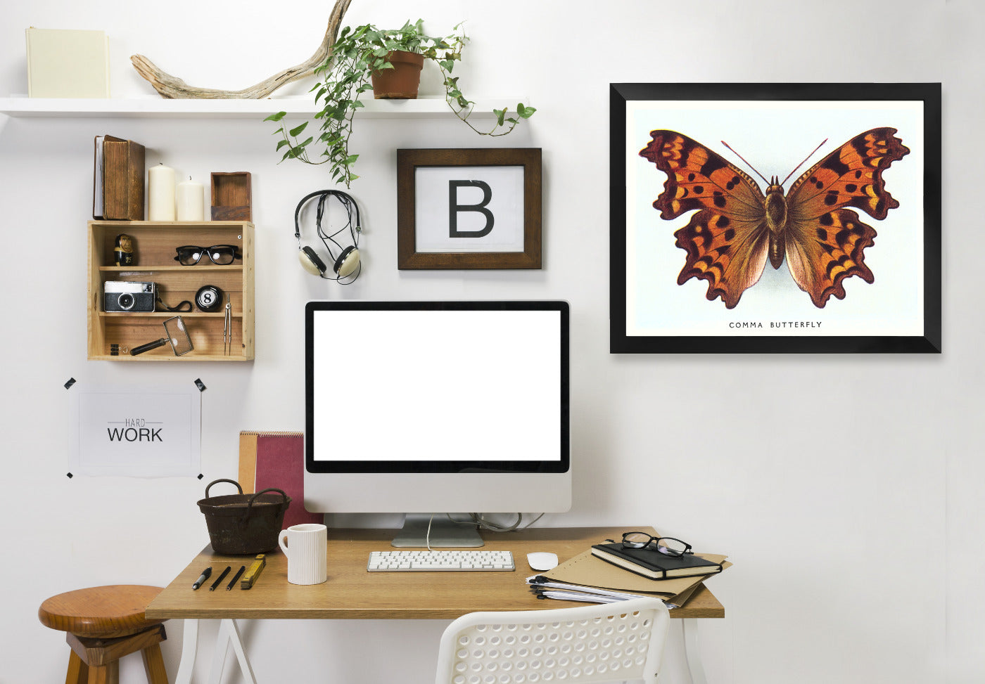 Comma Butterfly by Found Image Press Framed Print - Americanflat