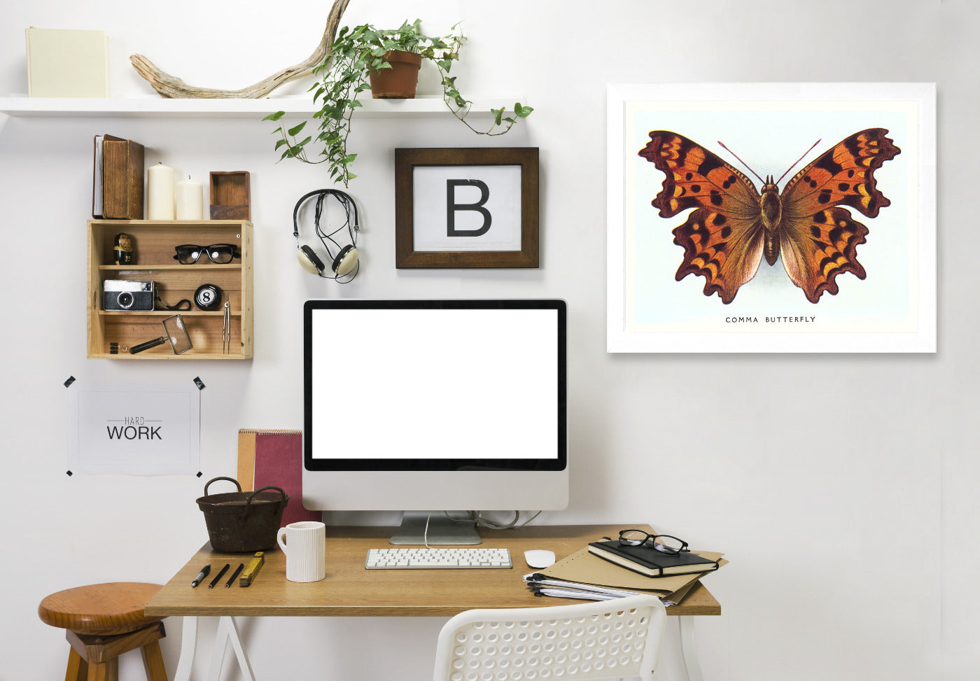 Comma Butterfly by Found Image Press Framed Print - Americanflat