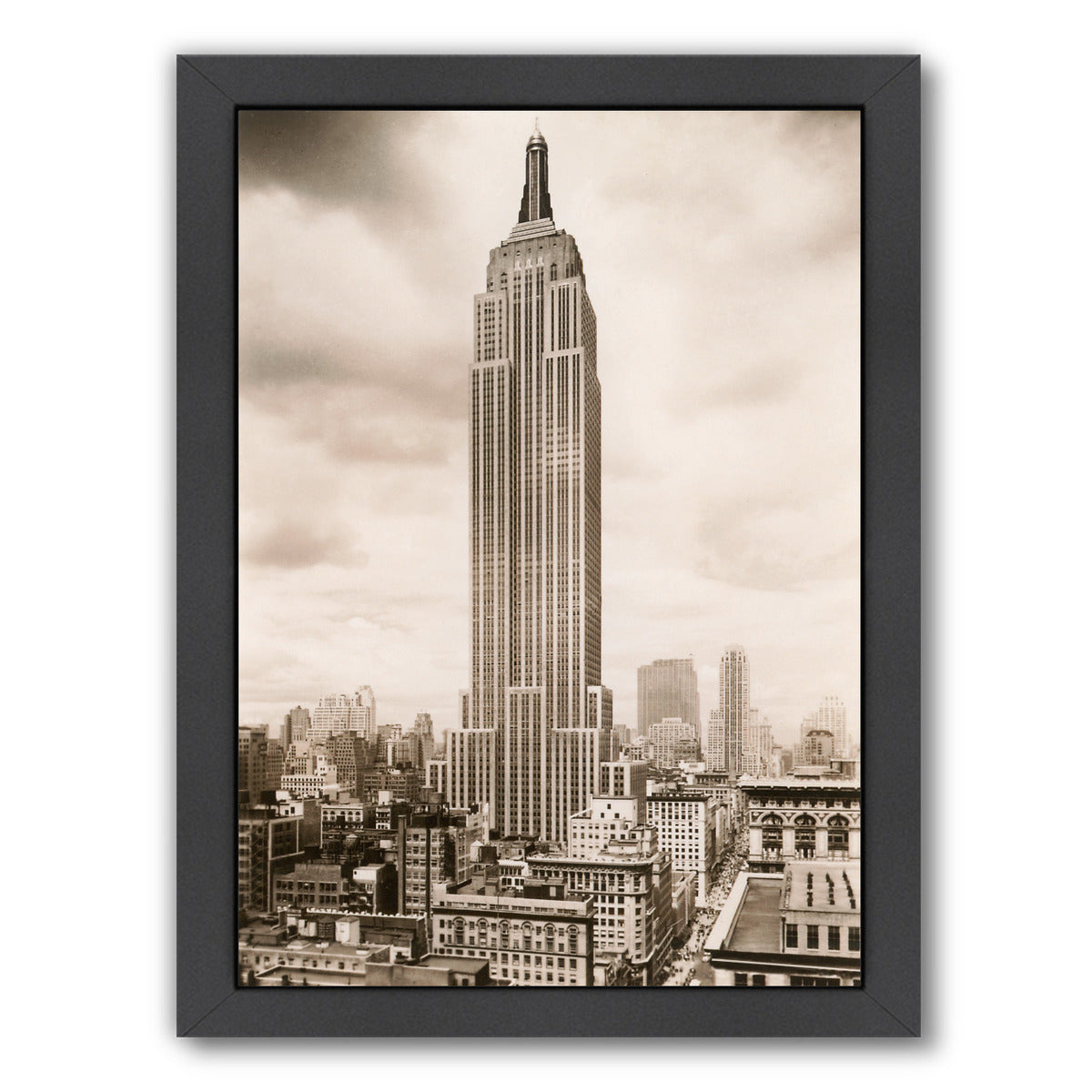 Empire State Building by Found Image Press Framed Print - Americanflat