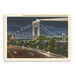 George Washington Bridge Hudson River by Found Image Press Art Print - Art Print - Americanflat
