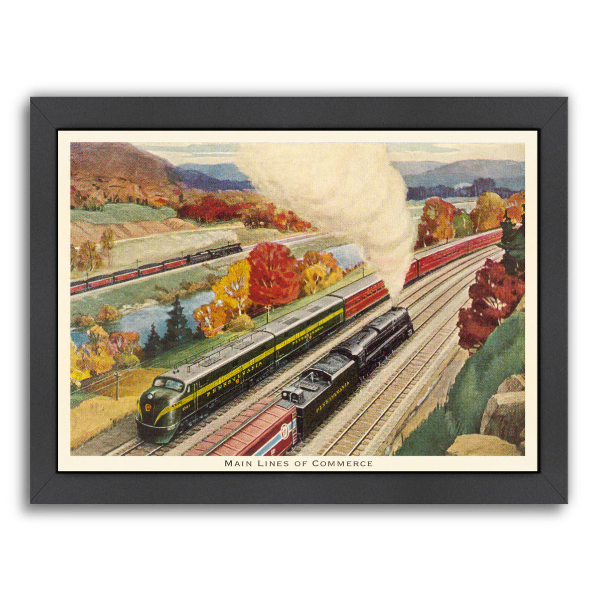 Main Lines Of Commerce by Found Image Press Framed Print - Americanflat