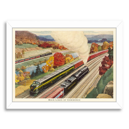 Main Lines Of Commerce by Found Image Press Framed Print - Americanflat