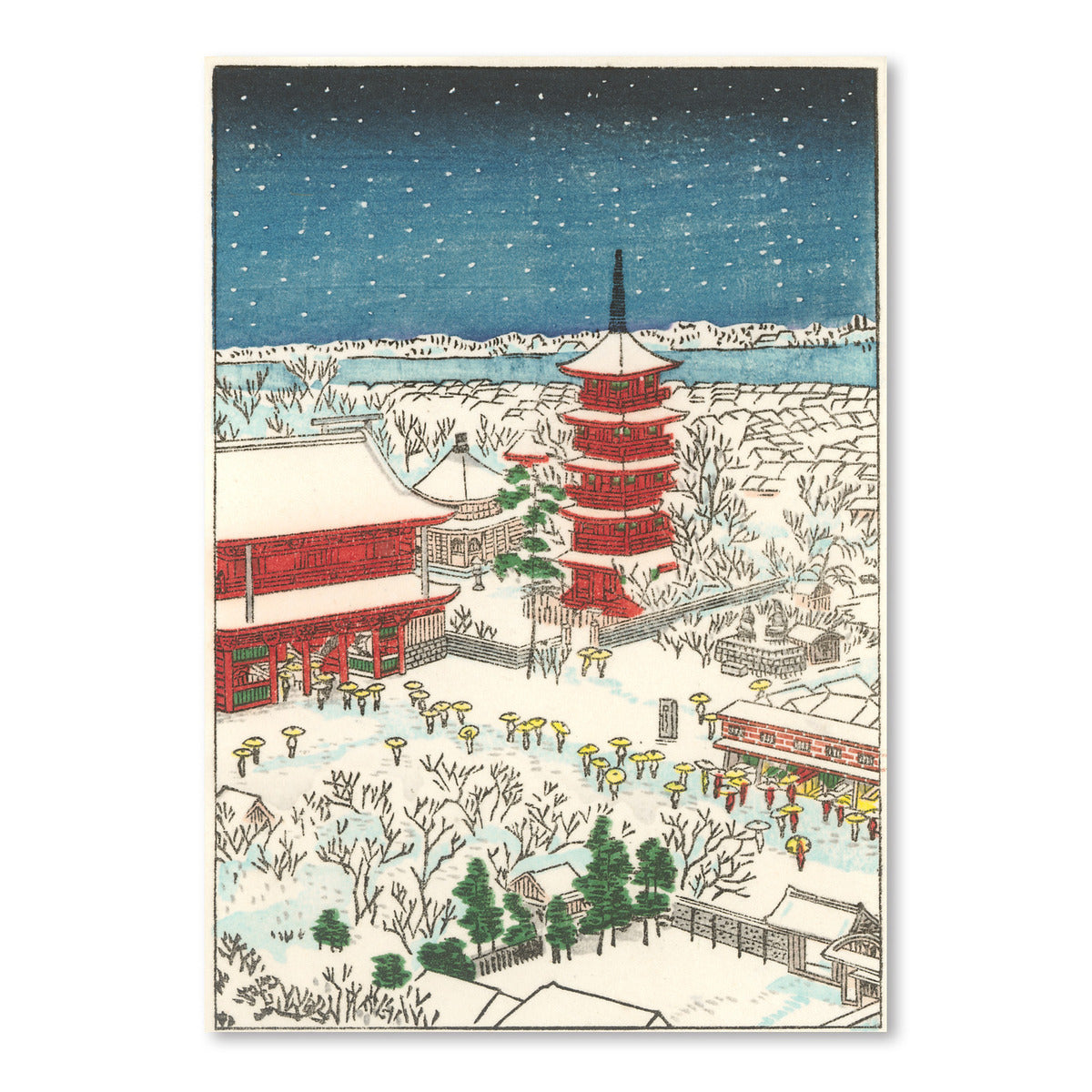 Pagoda In Winter by Found Image Press Art Print - Art Print - Americanflat