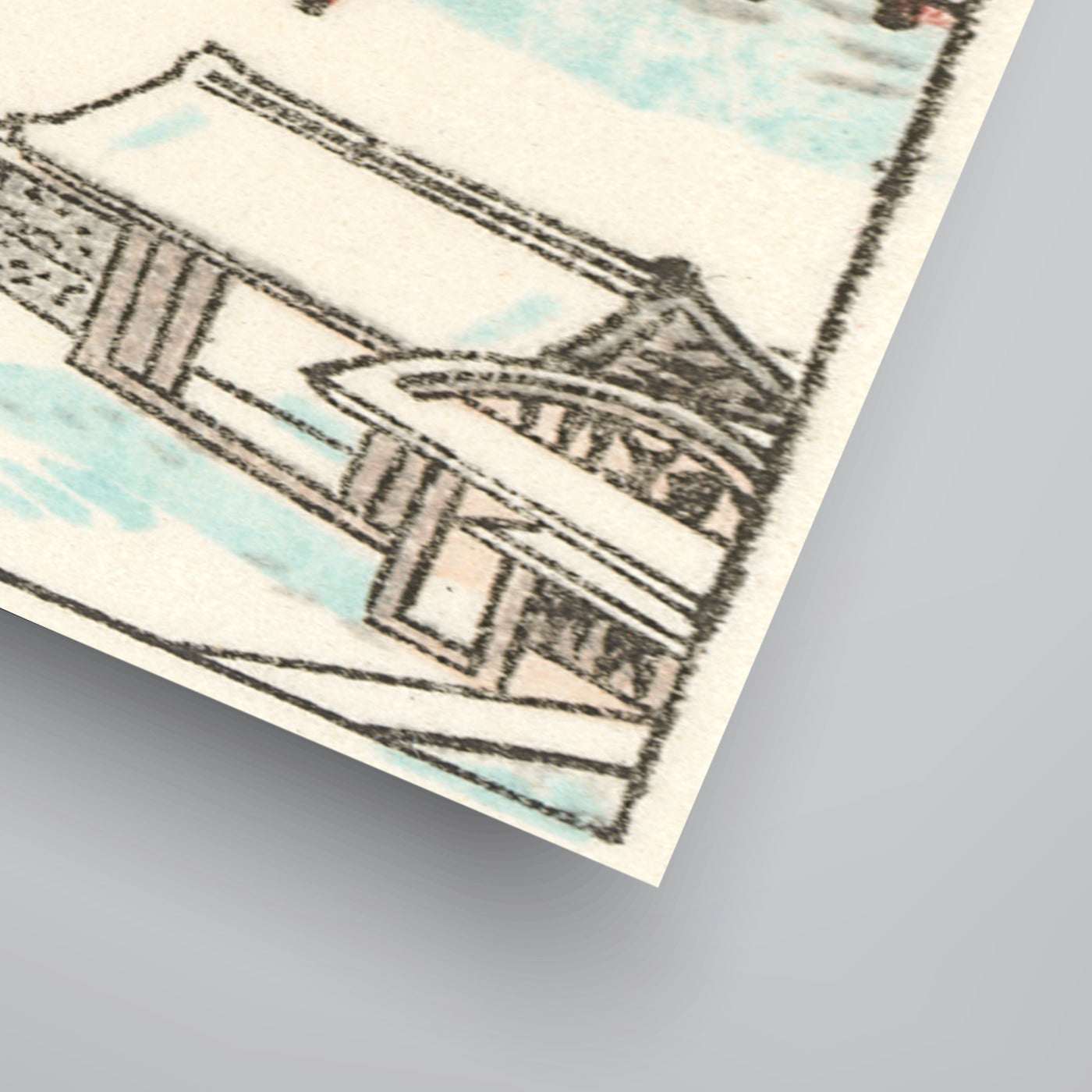 Pagoda In Winter by Found Image Press Art Print - Art Print - Americanflat