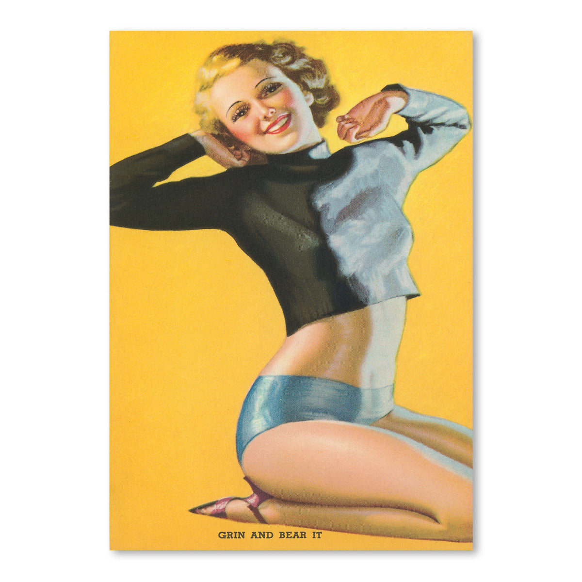 Pin-Up Woman On Haystack by Found Image Press Art Print - Art Print - Americanflat