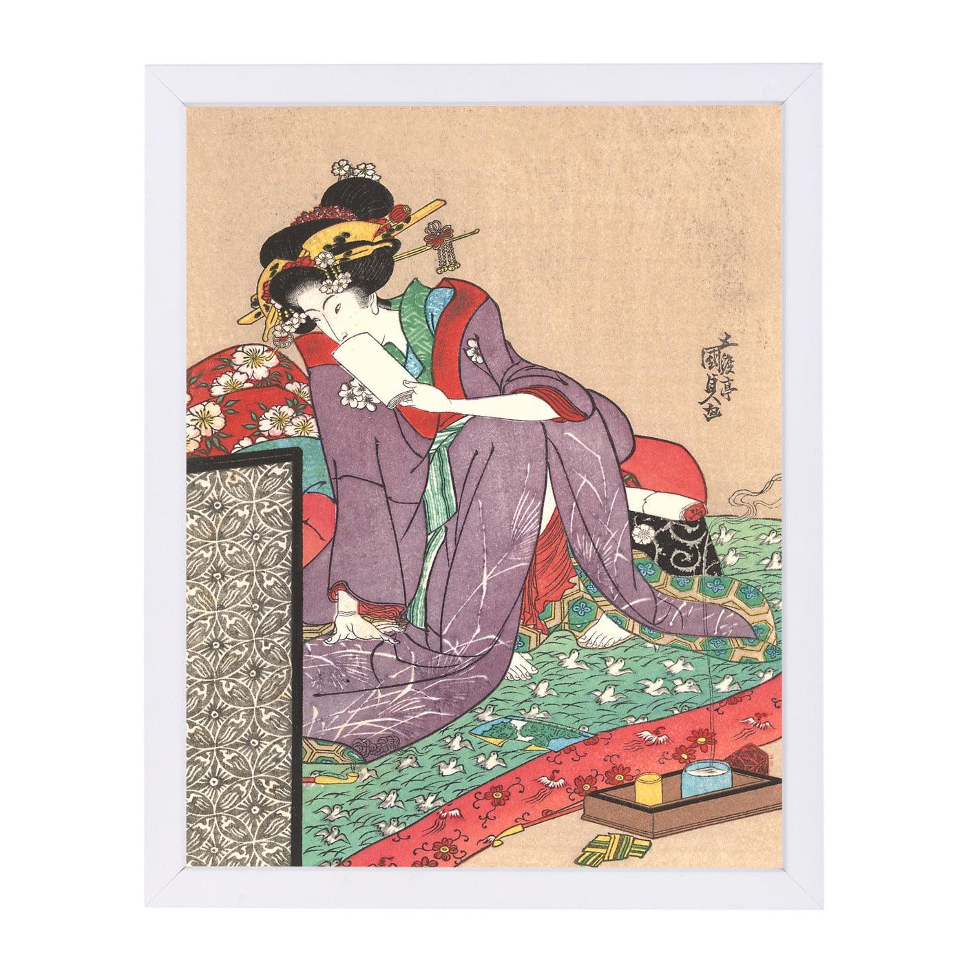 Sitting Geisha by Found Image Press Framed Print - Americanflat