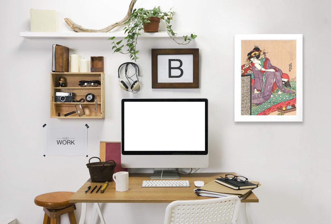 Sitting Geisha by Found Image Press Framed Print - Americanflat
