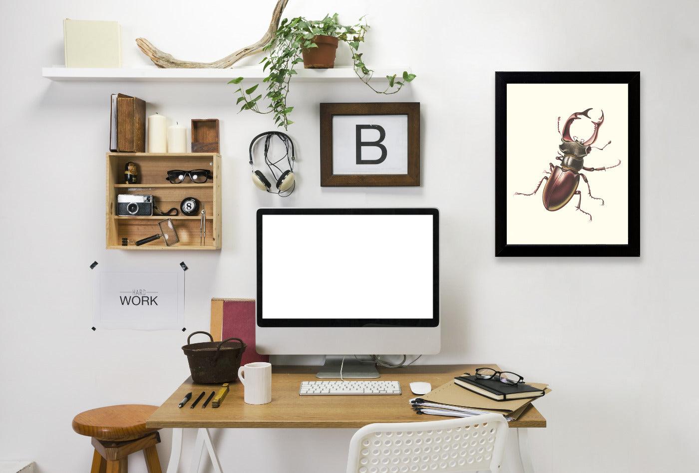 Staghorn Beetle by Found Image Press Framed Print - Americanflat