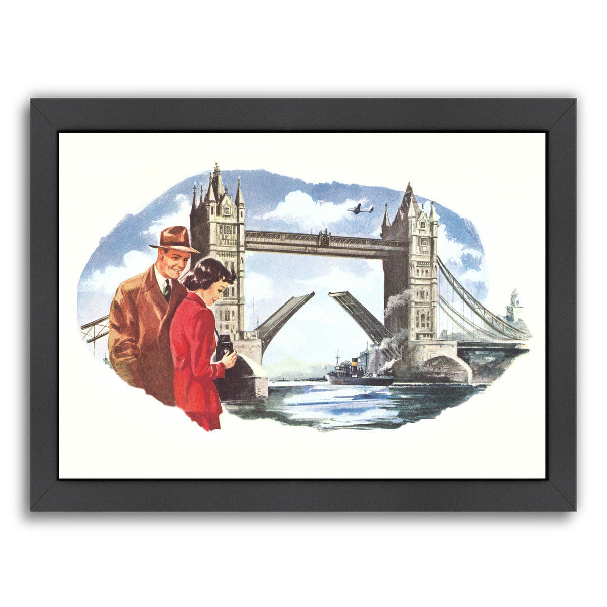 Tower Bridge London by Found Image Press Framed Print - Americanflat