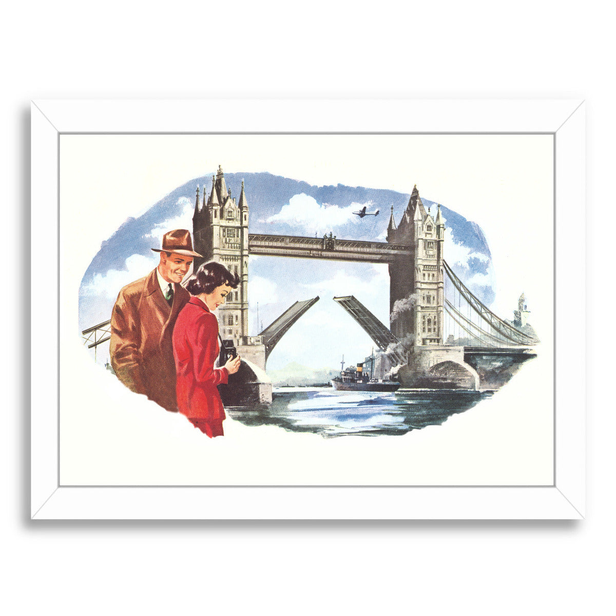 Tower Bridge London by Found Image Press Framed Print - Americanflat