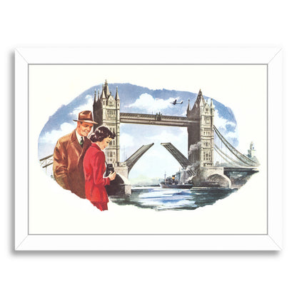 Tower Bridge London by Found Image Press Framed Print - Americanflat