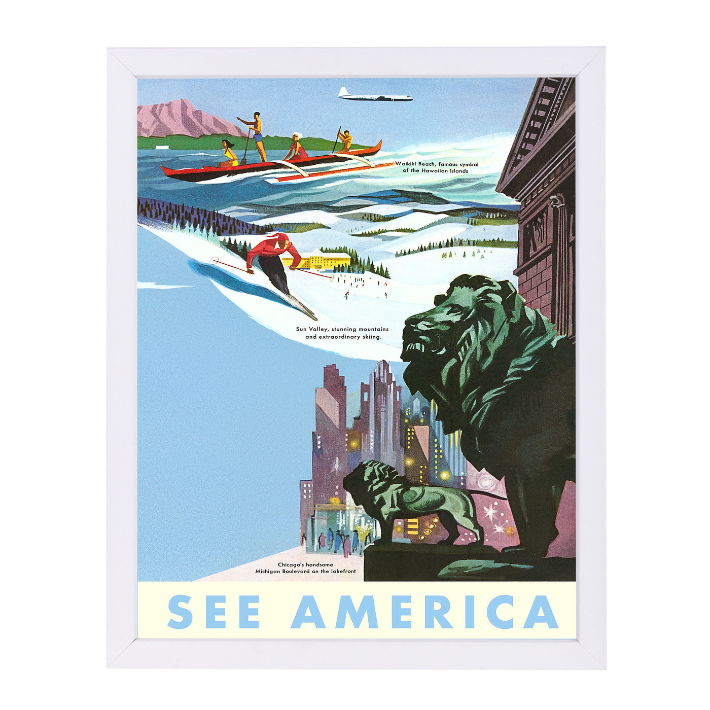 Travel Poster See America by Found Image Press Framed Print - Americanflat
