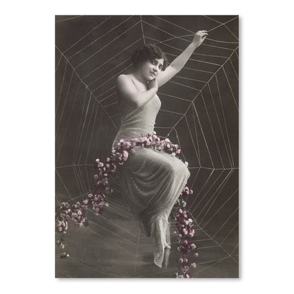 Woman In Spider Web by Found Image Press Art Print - Art Print - Americanflat