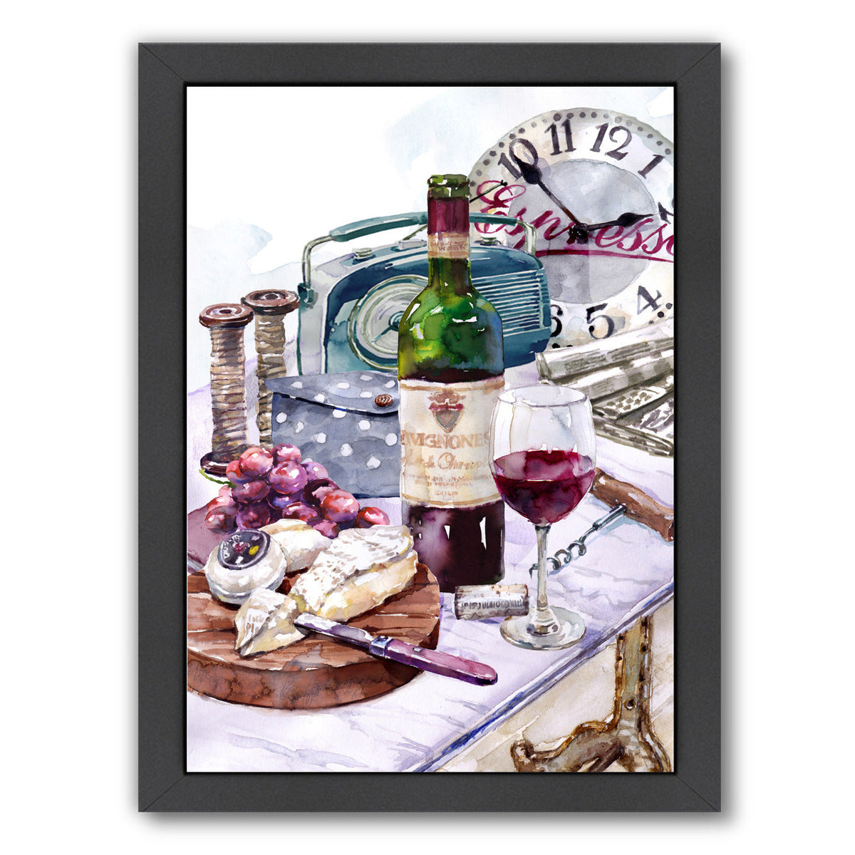 Cheese & Wine by Harrison Ripley Framed Print - Americanflat