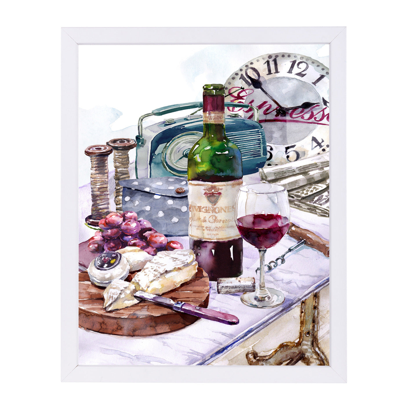 Cheese & Wine by Harrison Ripley Framed Print - Americanflat