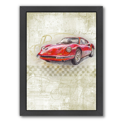Ferrari Dino Gt by Harrison Ripley Framed Print - Americanflat