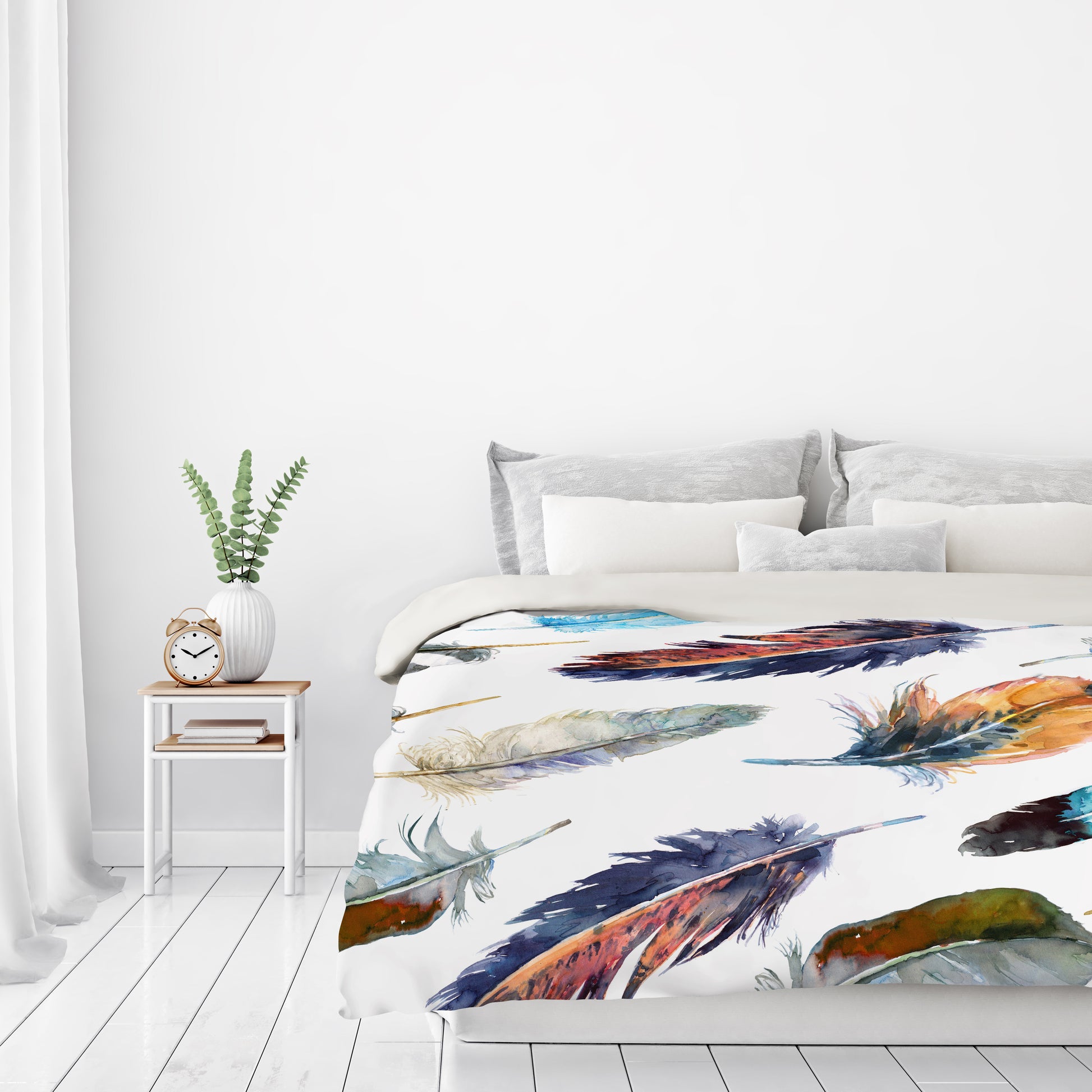 Feathers 2  by Harrison Ripley Duvet Cover - Americanflat