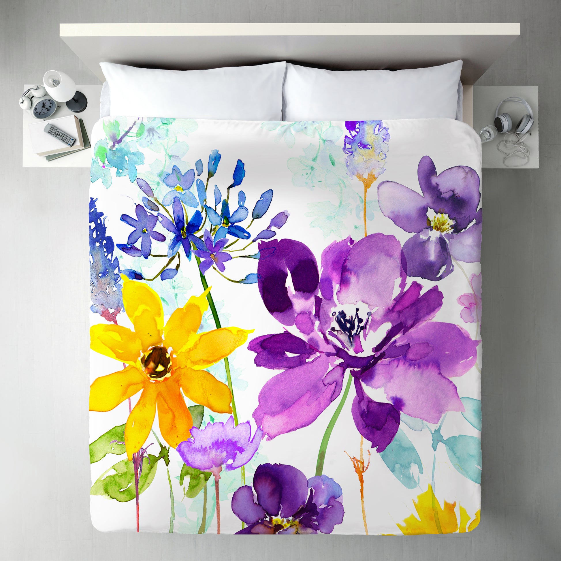 Floral Shimmer by Harrison Ripley Duvet Cover - Americanflat
