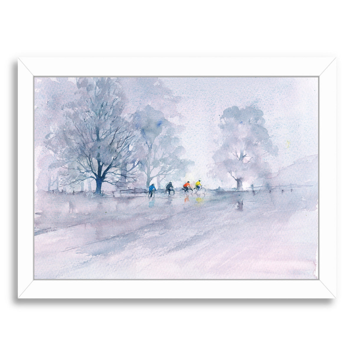 Country Cyclists by Rachel McNaughton Framed Print - Americanflat