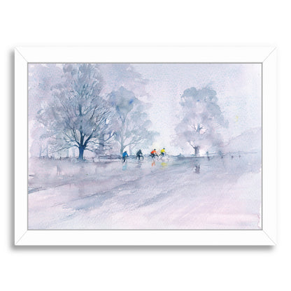 Country Cyclists by Rachel McNaughton Framed Print - Americanflat