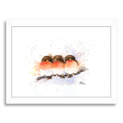 Cute Robins by Rachel McNaughton Framed Print - Americanflat