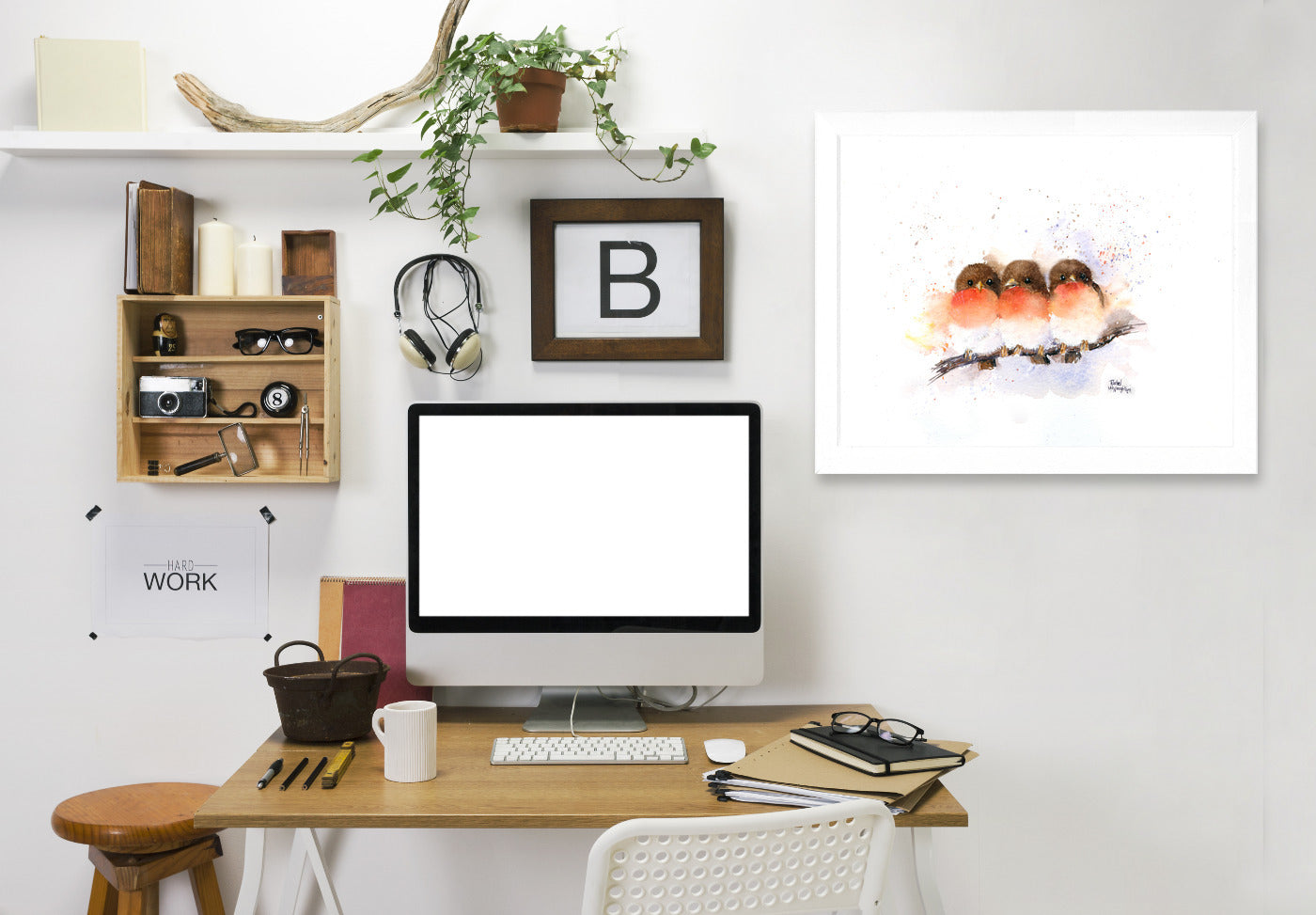 Cute Robins by Rachel McNaughton Framed Print - Americanflat