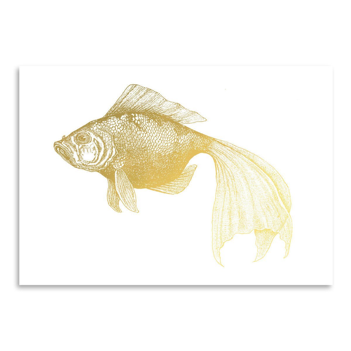 Bubbles The Gold Fish by Coastal Print & Design Art Print - Art Print - Americanflat