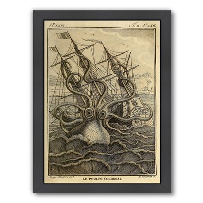 Kraken Original by Coastal Print & Design Framed Print - Americanflat
