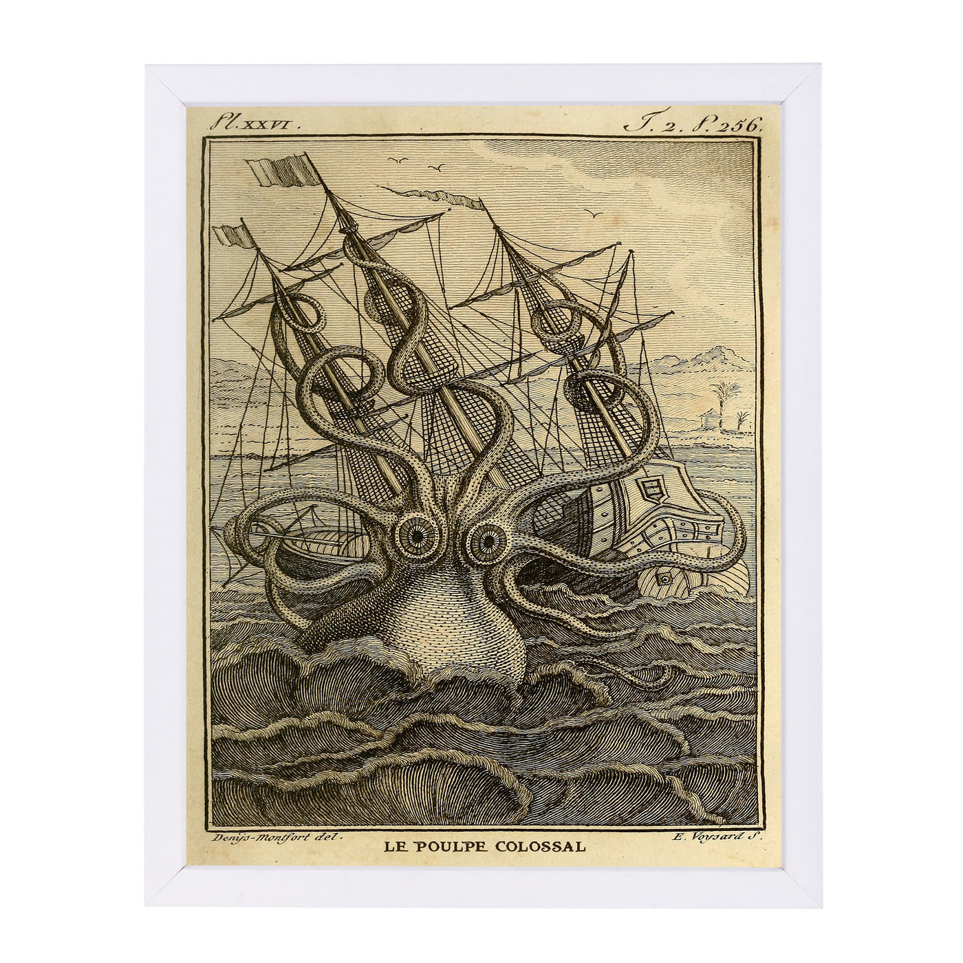 Kraken Original by Coastal Print & Design Framed Print - Americanflat