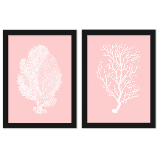 Mil Pink Seafn Coral by Adam's Ale - 2 Piece Framed Print Set - Americanflat