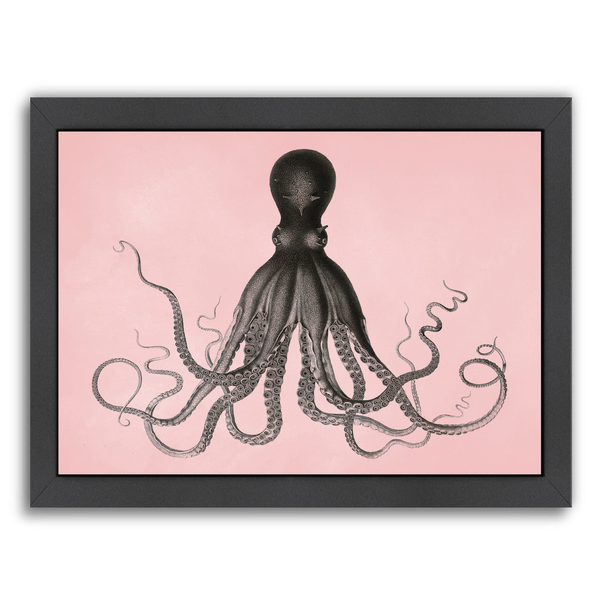 Mil Pink Choco Octopus by Coastal Print & Design Framed Print - Americanflat