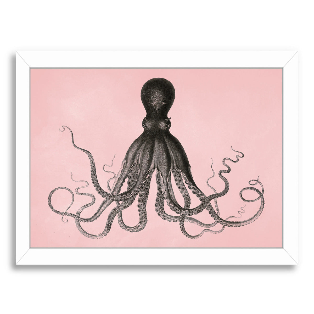 Mil Pink Choco Octopus by Coastal Print & Design Framed Print - Americanflat