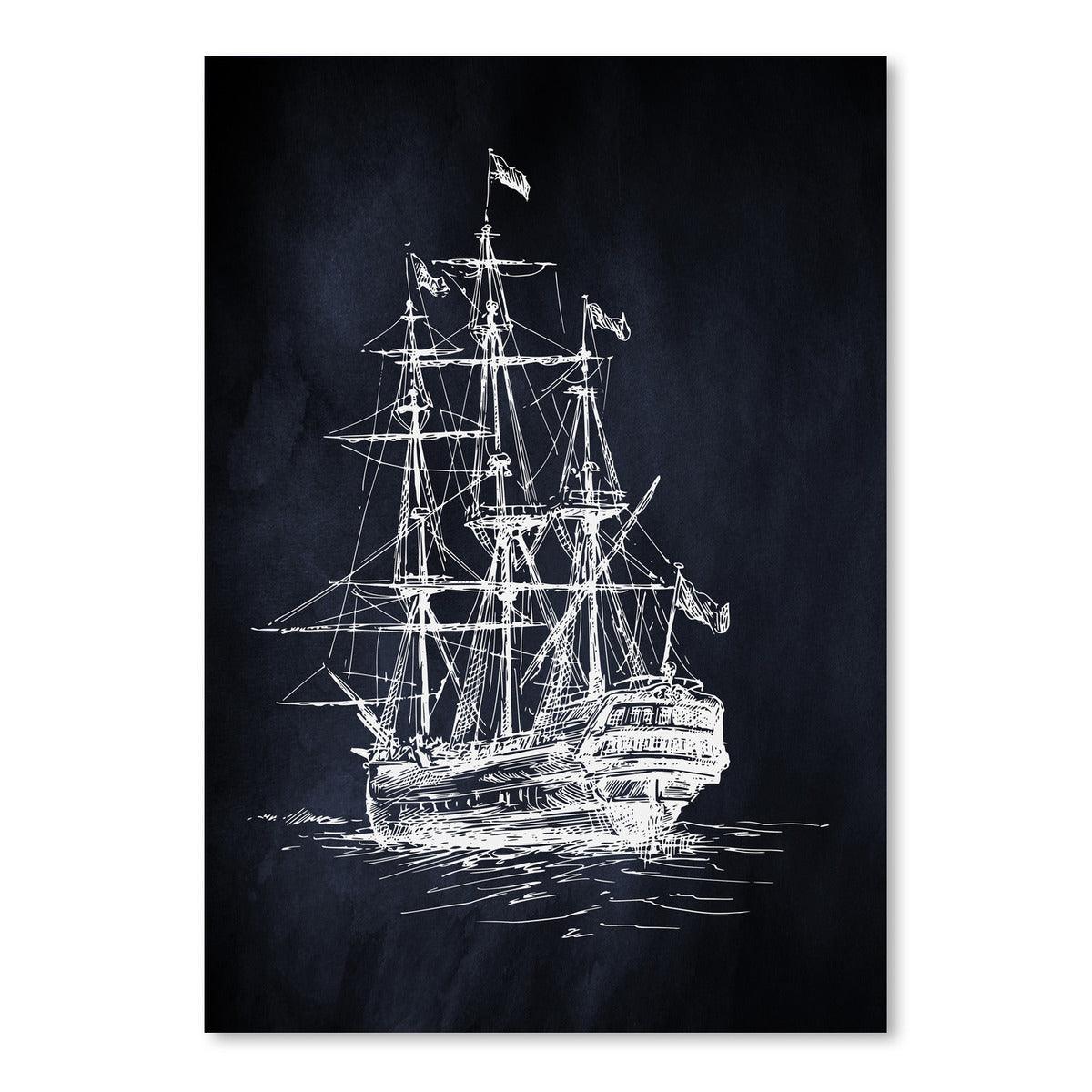 Ship 2 by Coastal Print & Design Art Print - Art Print - Americanflat