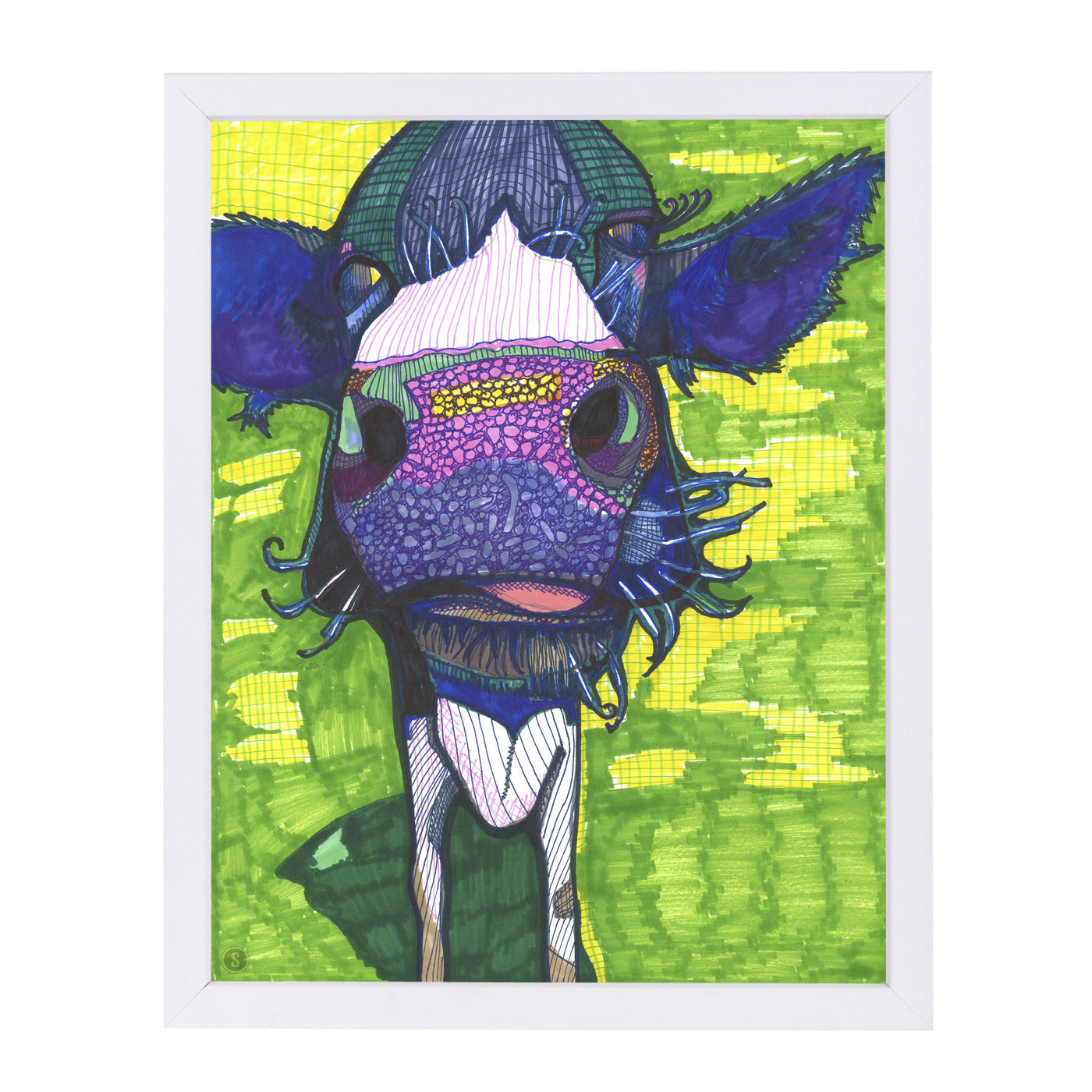 Cow In Face by Solveig Studio Framed Print - Americanflat