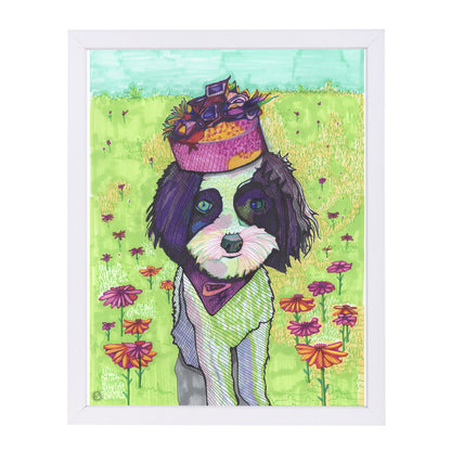 Dog With Pillbox  by Solveig Studio Framed Print - Americanflat
