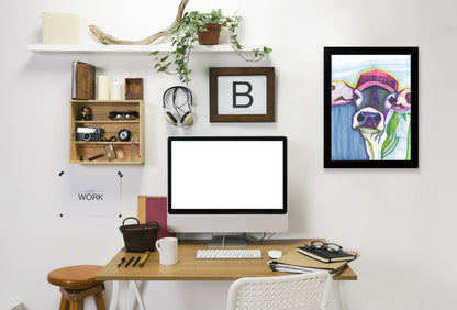 Farm Team Cow by Solveig Studio Framed Print - Americanflat