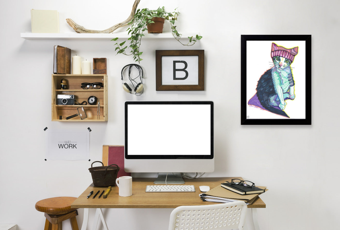 Feminist Kitty by Solveig Studio Framed Print - Americanflat