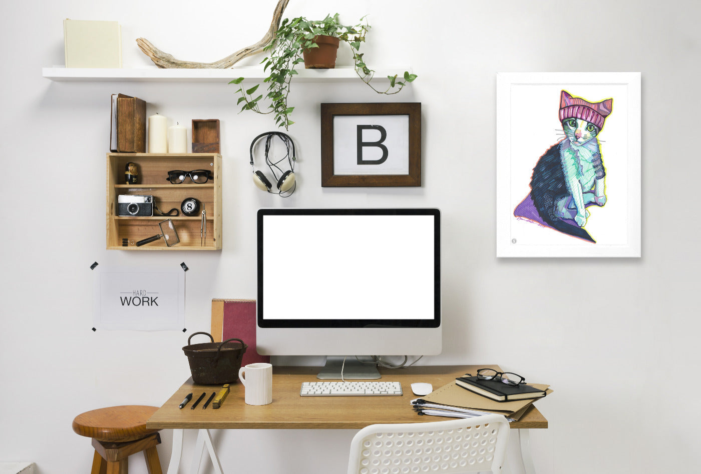 Feminist Kitty by Solveig Studio Framed Print - Americanflat