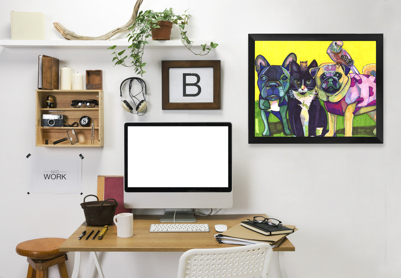 Four Animals by Solveig Studio Framed Print - Americanflat