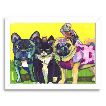 Four Animals by Solveig Studio Framed Print - Americanflat