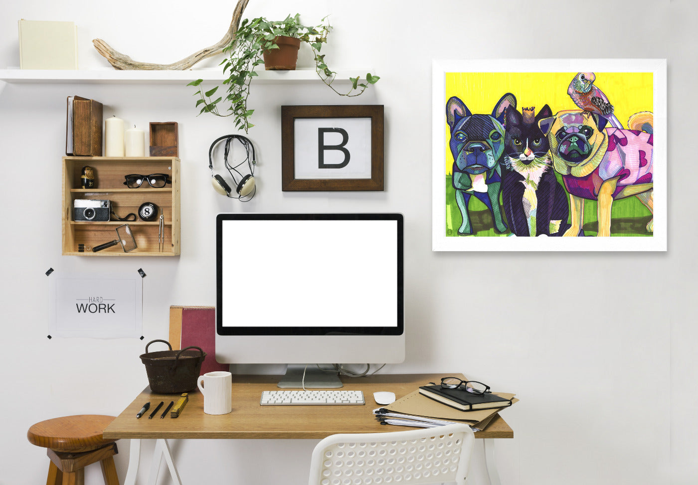 Four Animals by Solveig Studio Framed Print - Americanflat