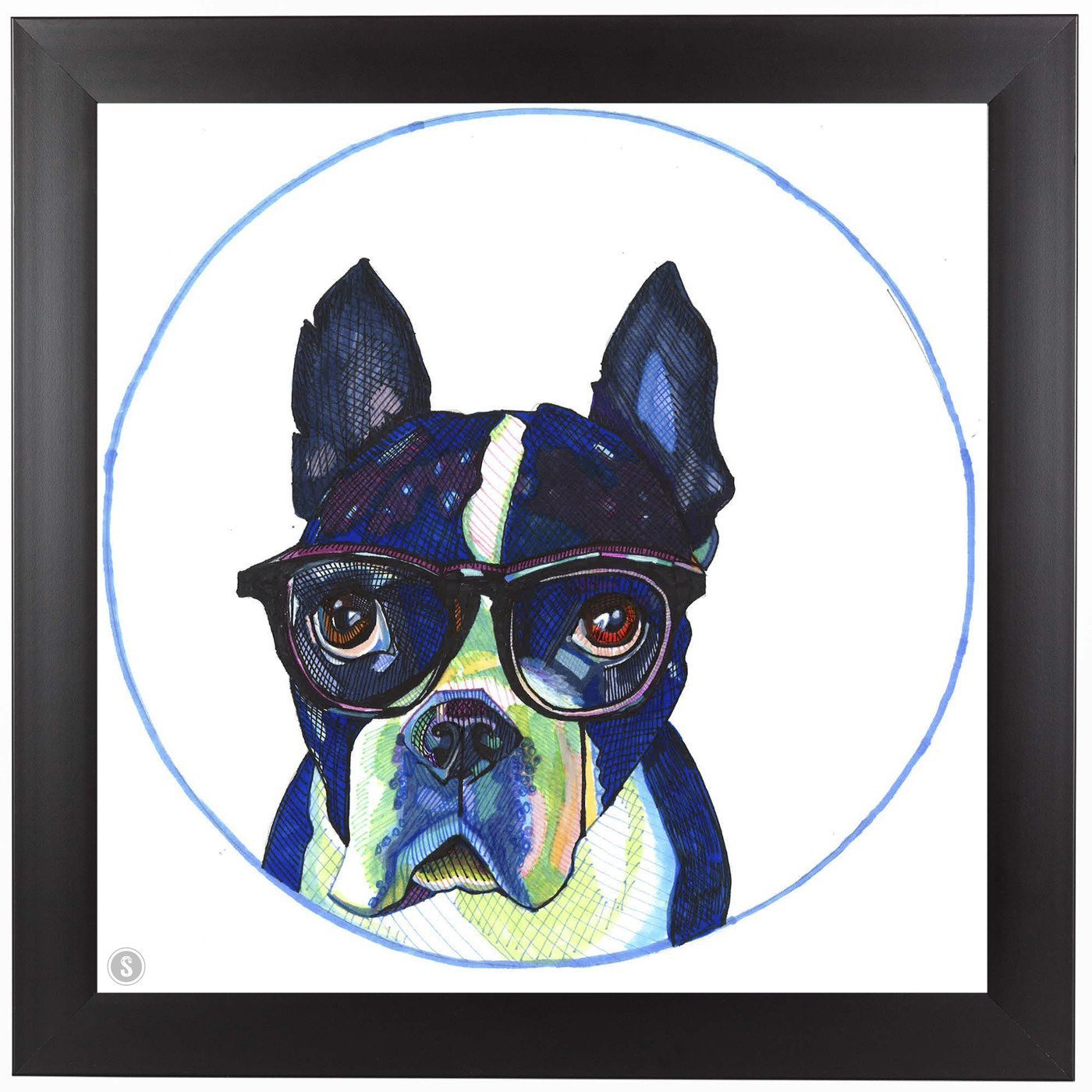 Boston Terrier Dr Hale by Solveig Studio Framed Print - Americanflat