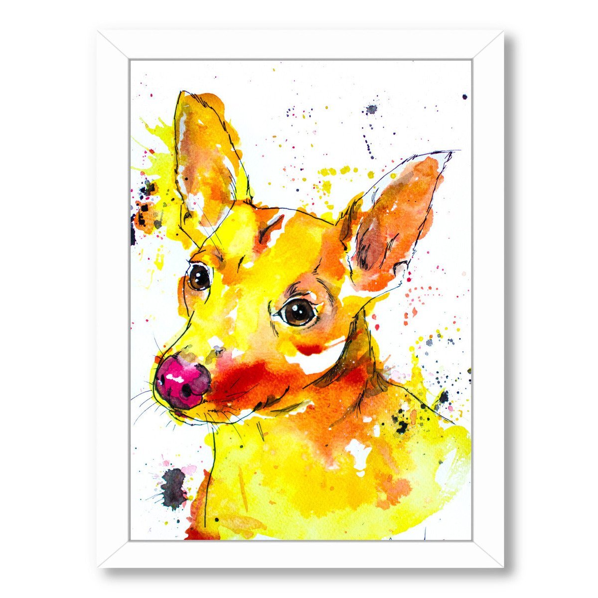 Chihuahua Mix by Allison Gray Framed Print - Americanflat