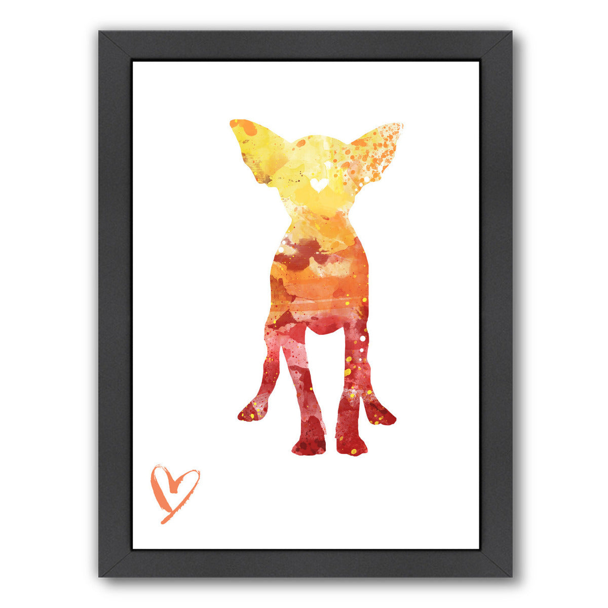 Chihuahua Silhouette by Allison Gray Framed Print - Americanflat