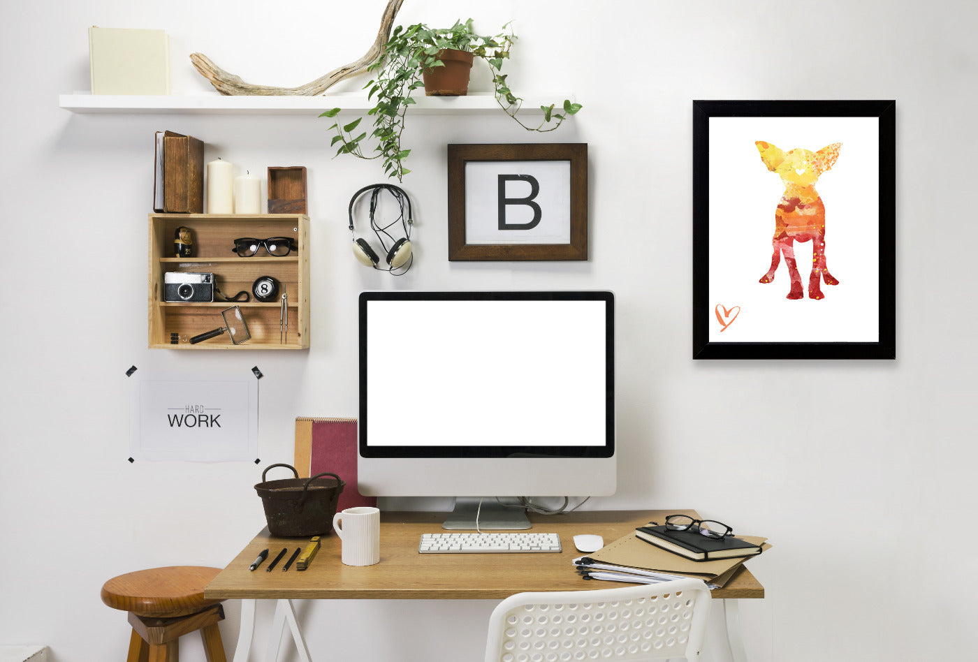 Chihuahua Silhouette by Allison Gray Framed Print - Americanflat