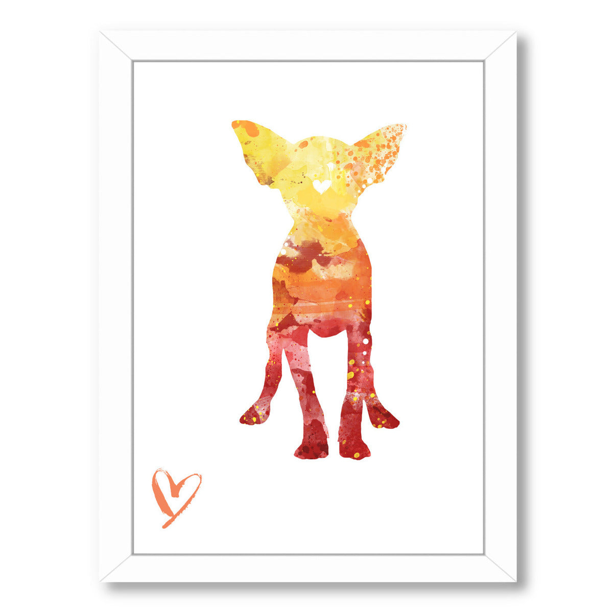 Chihuahua Silhouette by Allison Gray Framed Print - Americanflat